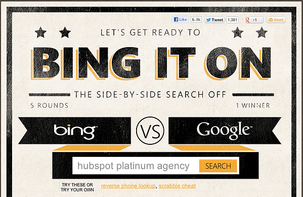 Bing it on challenge