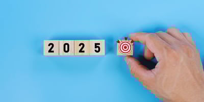 2025 target with hand