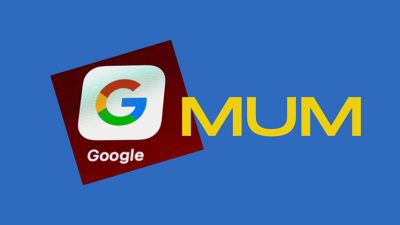 google logo on red and blue background MUM update