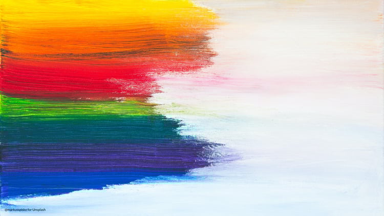 color palette in paint stripes