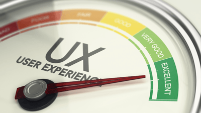 user experience meter with excellent rating