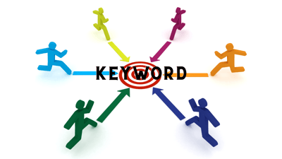 keyword target multiple different competitors in rainbow of colors