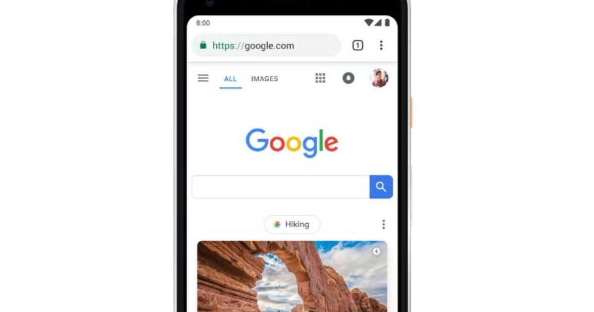 Google home page.