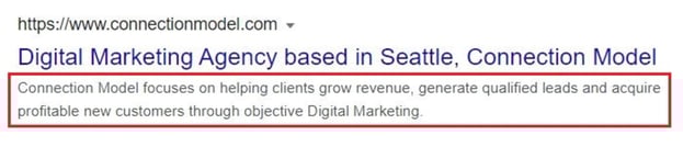 Screen shot of google search results.