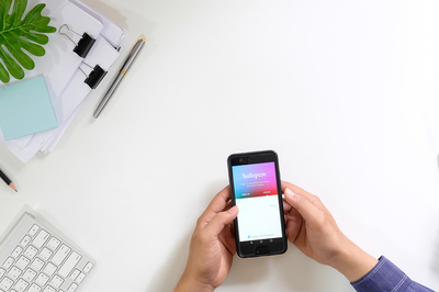 Instagram app opened on a mobile phone.